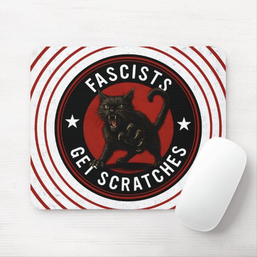Katzen gegen Faschisten Mousepad (Mit Mouse)