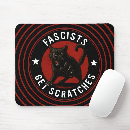 Katzen gegen Faschisten Mousepad (Mit Mouse)