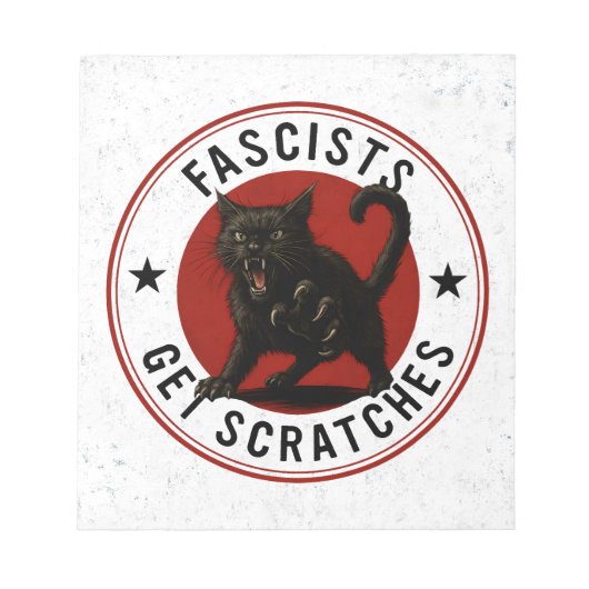 Katzen gegen Faschisten Notizblock (Vorderseite)