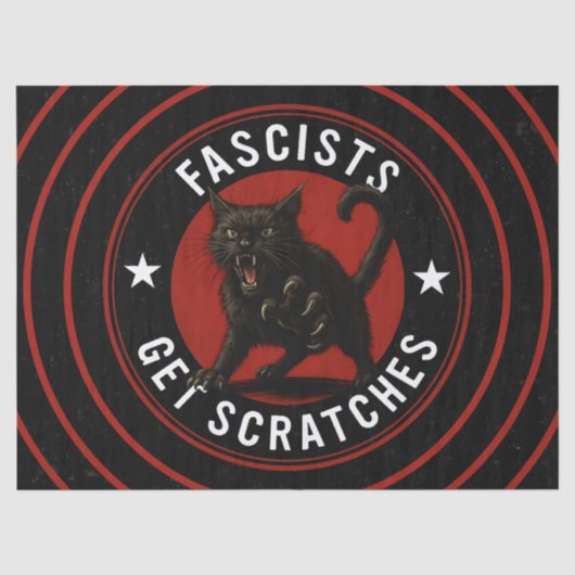 Katzen gegen Faschisten Seidenpapier (Vorderseite)