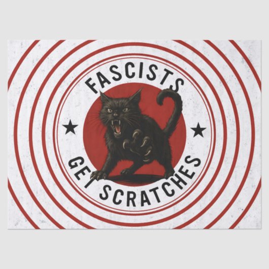 Katzen gegen Faschisten Seidenpapier (Vorderseite)