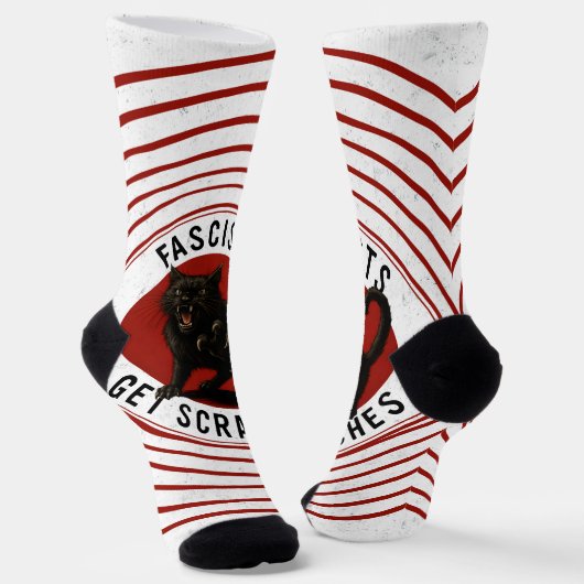 Katzen gegen Faschisten Socken (Gewinkelt)