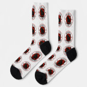 Katzen gegen Faschisten Socken (Linkes Detail)