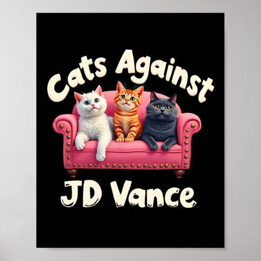 Katzen gegen Jd. Vance Childless Cat Lady Couch Li Poster (Vorne)