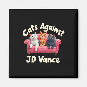 Katzen gegen Jd. Vance Kinderlose Katzenlady Couch Magnet