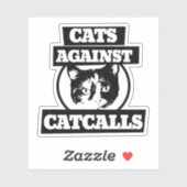 Katzen gegen Katzen Aufkleber (Blatt)