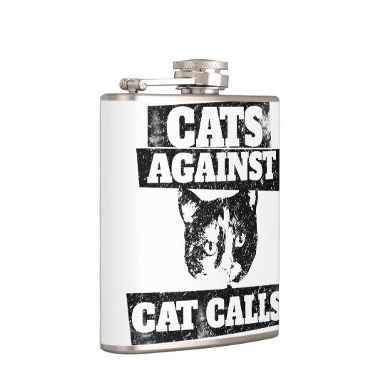 Katzen gegen Katzenrufe Flachmann (Rechts)