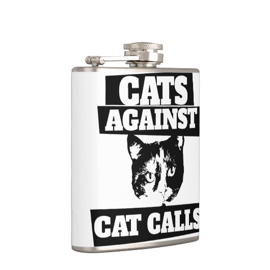 Katzen gegen Katzenrufe Flachmann (Rechts)