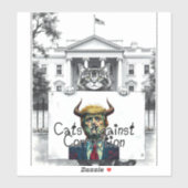 Katzen gegen Korruption Aufkleber (Blatt)