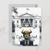 Katzen gegen Korruption Postkarte (Vorne/Hinten)