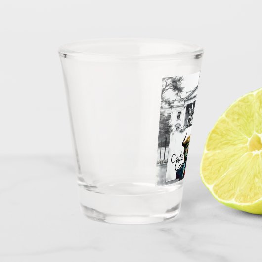 Katzen gegen Korruption Schnapsglas (Links)