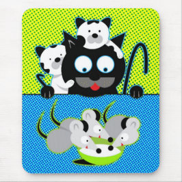 Katzen gegen Mäuse Maus Pad Mousepad