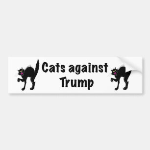 Katzen gegen Trump Autoaufkleber