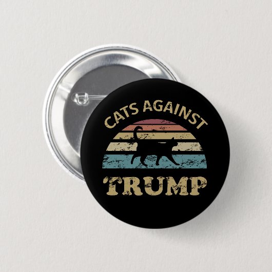 Katzen gegen Trump Button (Vorne & Hinten)
