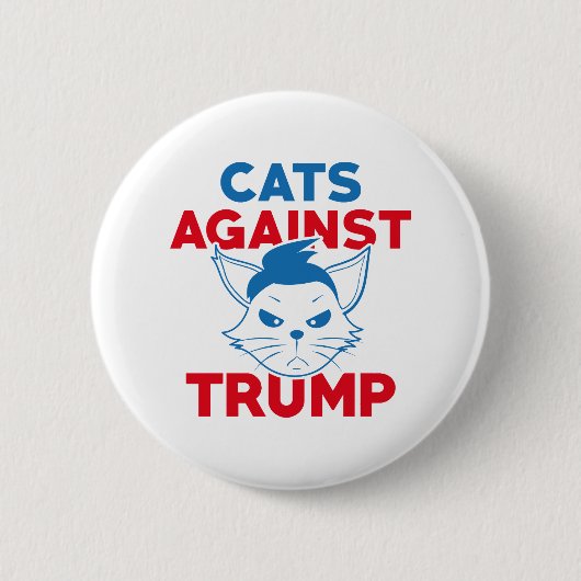 Katzen gegen Trump Button (Vorderseite)