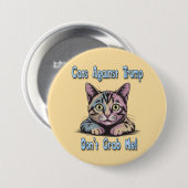 Katzen gegen Trump Button (Vorne & Hinten)