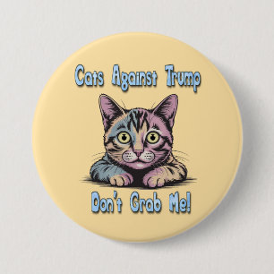 Katzen gegen Trump Button