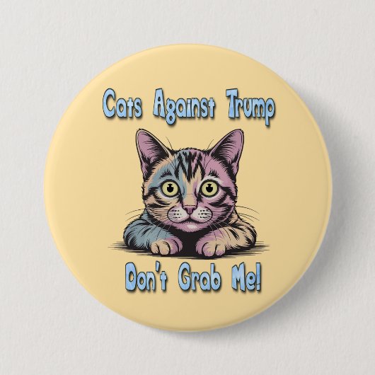 Katzen gegen Trump Button (Vorderseite)
