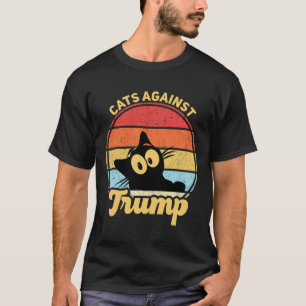 Katzen gegen Trump Funny Anti Trump 2020 Wahl T-Shirt