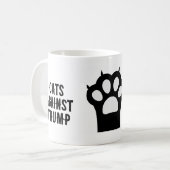 Katzen gegen Trump Politische Tasse (Vorderseite Links)