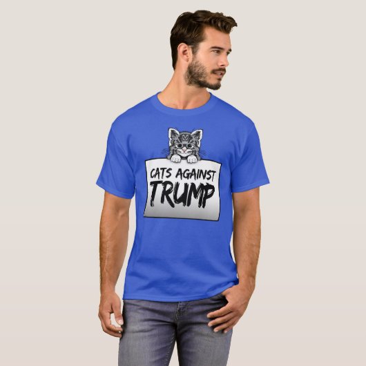 KATZEN GEGEN TRUMP T-Shirt (Vorne ganz)