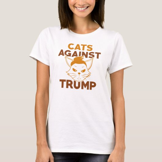 Katzen gegen Trump T-Shirt (Vorderseite)