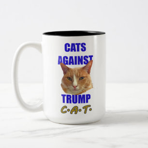 Katzen gegen Trumpf C.A.T. Zweifarbige Tasse