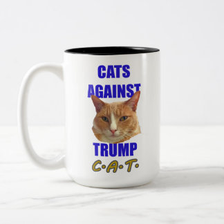 Katzen gegen Trumpf C.A.T. Zweifarbige Tasse