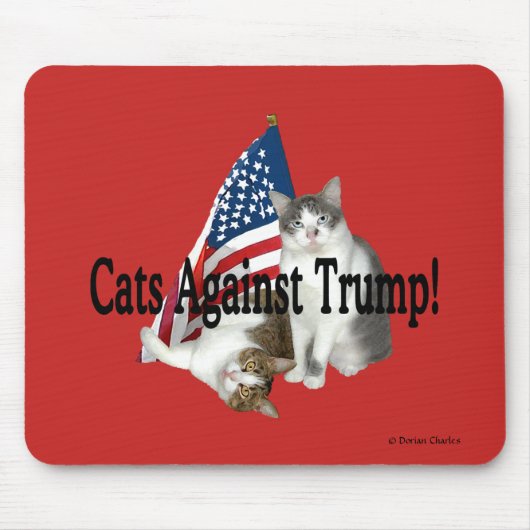 "Katzen gegen Trumpf" Mousepad (Vorne)