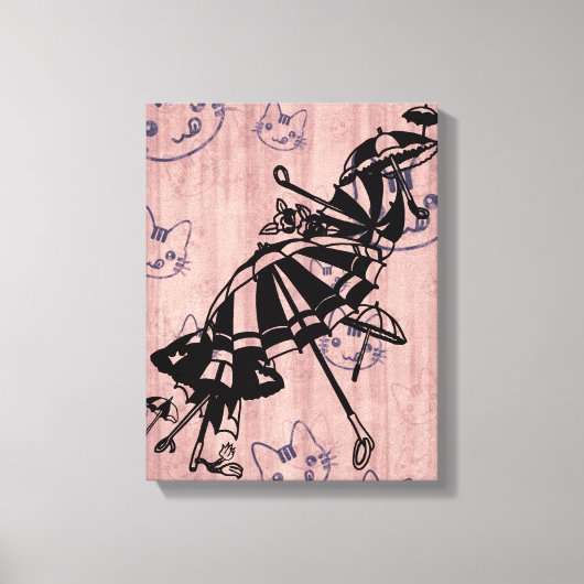 Katzen gegenüber Sonnenschirmen Sonnenschirme Sonn Leinwanddruck (Vorderseite)