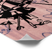 Katzen gegenüber Sonnenschirmen Sonnenschirme Sonn Poster (Ecke)