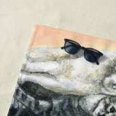 Katzen gehen zum Strandhandtuch (Beispiel)