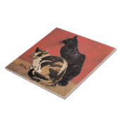 Katzen, Gemälde von Theophile Steinlen, Fliese (Seite)