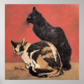 Katzen, Gemälde von Theophile Steinlen, Poster (Vorne)