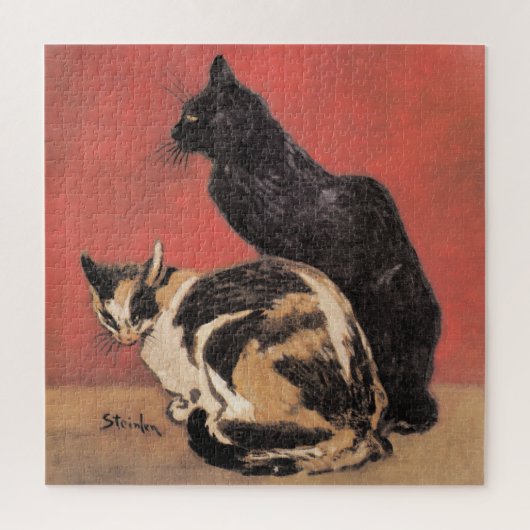 Katzen, Gemälde von Theophile Steinlen, Puzzle (Vertikal)