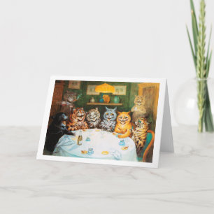 Katzen genießen Zigarren & Brandy, Louis Wain Karte