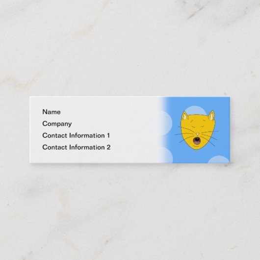 Katzen-Gesang Mini Visitenkarte (Vorderseite)