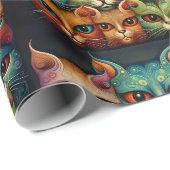Katzen Geschenkpapier (Rolleneckpunkt)
