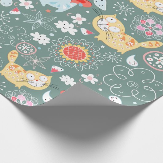 Katzen Geschenkpapier (Ecke)