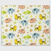 Katzen Geschenkpapier (Flach)