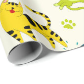 Katzen Geschenkpapier (Rolleneckpunkt)