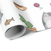 Katzen Geschenkpapier (Rolleneckpunkt)