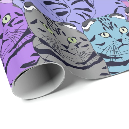 Katzen Geschenkpapier (Rolleneckpunkt)