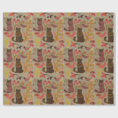Katzen Geschenkpapier (Flach)