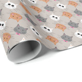 Katzen Geschenkpapier (Rolleneckpunkt)
