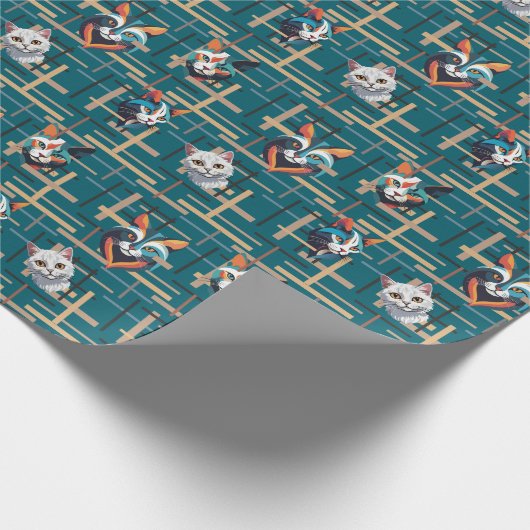 Katzen Geschenkpapier (Ecke)