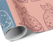Katzen Geschenkpapier (Rolleneckpunkt)
