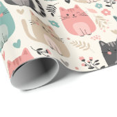 Katzen-Geschenkpapier Geschenkpapier (Rolleneckpunkt)