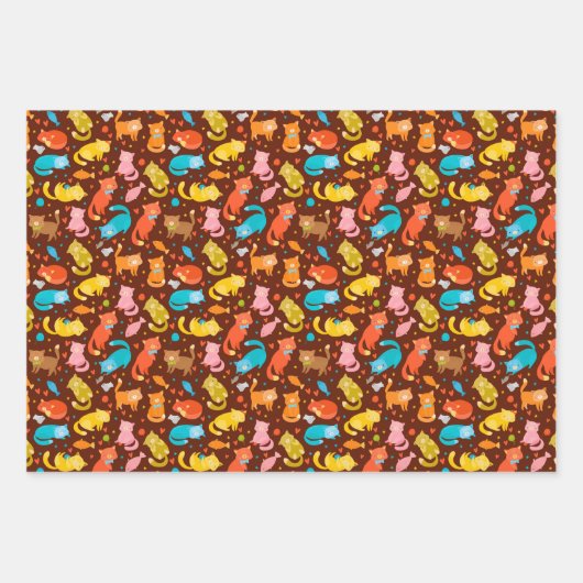 Katzen Geschenkpapier Set (Vorderseite 3)