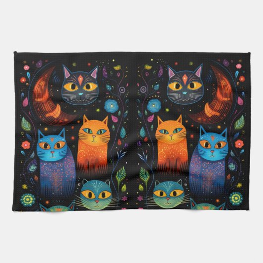 Katzen Geschirrtuch (Horizontal)